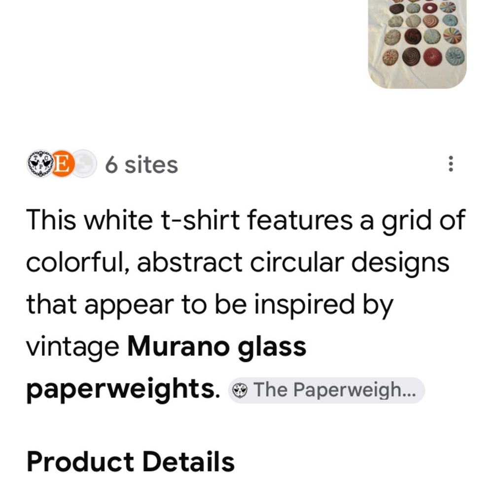White T-Shirt with Colorful Abstract Designs